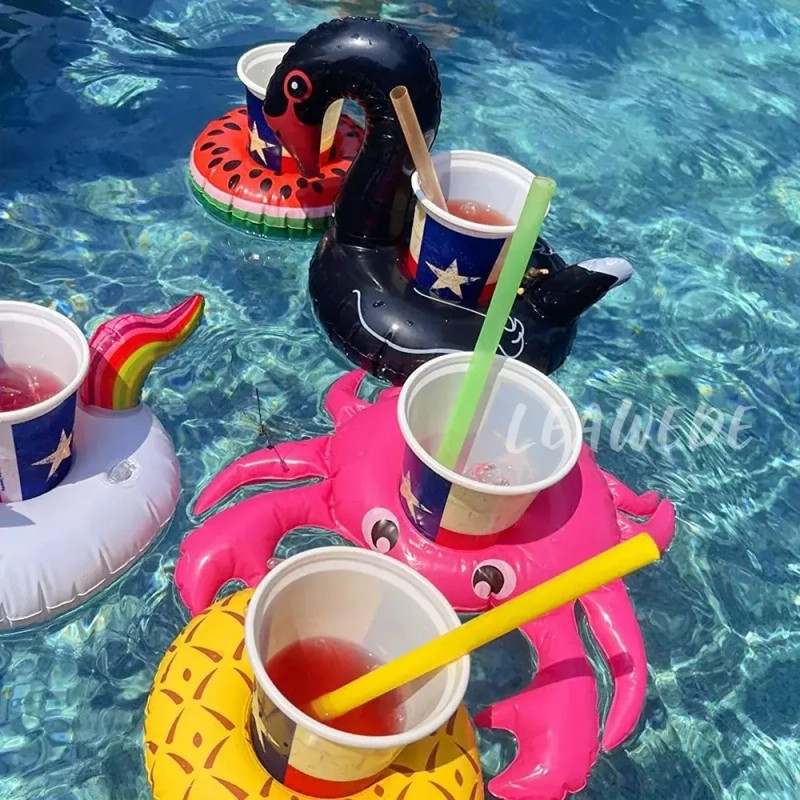 Leawede 15pzs Porta Vasos Inflables Surtidos Piscinas Con In