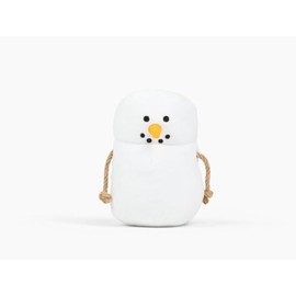 Midlee Marshmallow Snowman Dog Toy- Winter Plush Tug Tug