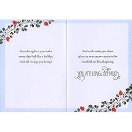 Designer Greetings Cute Fox on Tree Stump : Snail on Mushroom Juvenile Thanksgiving Card for Granddaughter