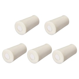 uxcell 16-23mm Beige Drilled Silicone Stopper Plugs for Flask Test Tube Stopper Fit 21mm Hole 5pcs