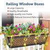 4 Pack 30" Railing Planter Window Box Deck Balcony Rail