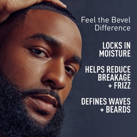 Bevel Beard Balm & Hair Pomade for Waves with Coconut Oil and Shea Butter, Locks in Moisture to Help Reduce Frizz and Breakage, Beard Care for Men, 3.4 Oz