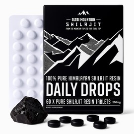 Shilajit Supplement – 200mg Himalayan Shilajit Resin Tablets for Energy, Cognitive Support, Hormonal Balance, Immunity, Anti-Aging & Joint Health – 60 Count