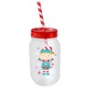 Widdle Gifts Christmas Mason Jar and Straw - Re-useable Sturdy