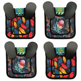 DOWN UNDER OUTDOORS 4 Pack Medium-Large Chicken Saddles with Adjustable Straps, Chicken Apron, Poultry Saver, Pet Supplies, Including Shoulder Cover (Feathers and Flora)