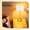 Weewooday 2 Pcs Fabric Drum Light Shade Modern Drum Lamp