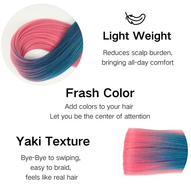 Ombre Hair Extensions Ponytail 26 Inch Hair Extension for Braiding