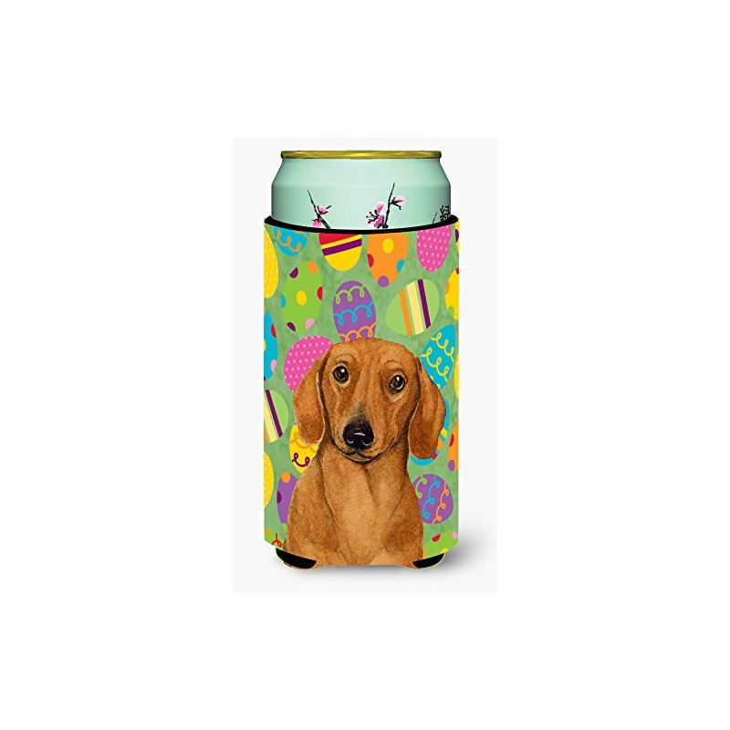 Caroline's Treasures LH9402TBC Dachshund Easter Eggtravaganza Tall Boy Hugger Can