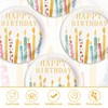 50 Pcs Candles Birthday Paper Plates 10 Inch Birthday Large