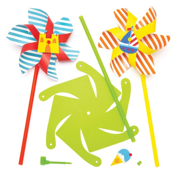 Baker Ross AW460 Make Your Own Lawn Pinwheel Kit (Pack