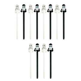 Emartbuy Pack of 12 Smooth Writing Gel Pens Black Gel Ink .50mm Tip - Mummy Black and White