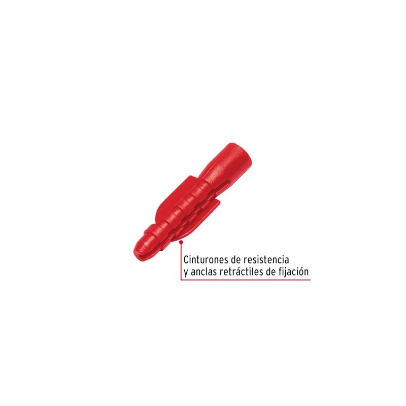 Fiero TAQ-1/4PA, Bolsa con 20 taquetes de plástico 1/4" resistentes