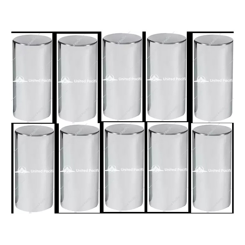 United Pacific (10) 33mm x 4-1/4" Chrome Cylinder Nut Cover