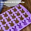 LLchunyun Easter Bunny Silicone Mold for Chocolate 24 Cavities Easter