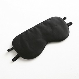 Tim & Tina 100% Natural Silk Sleep Mask Soft Comfortable Smooth Eye Mask with Adjustable Strap Blindfold for Women Men Black - Two Straps