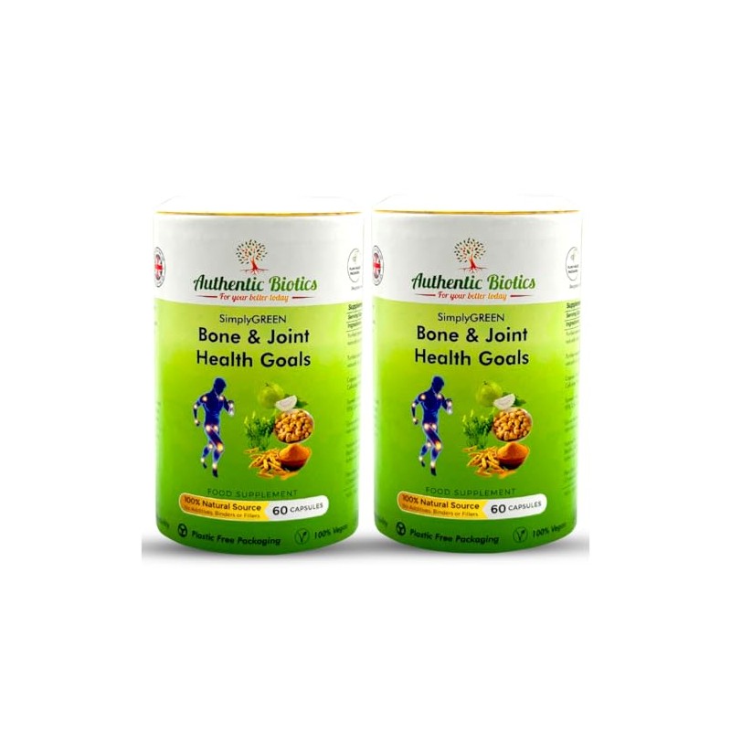 Vegan Joint Support – 2x60 Capsules with Calcium, Magnesium, Zinc,