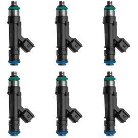 Partsflow Set Of 6 Fuel Injectors Compatible With 2008-2010 Chrysler Town&Country Dodge Grand Caravan 4.0L/3.3L/3.8L and 2007-2010 Jeep Wrangler 3.8L FJ1029 0280158119 04861667AA 4861667AA