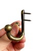 Mokife Pack of 5 Vintage Bronze Coat Hooks Double Wall