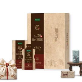 건국유업 6년근 KU홍삼진 홍삼패밀리 50mL x 42포 선물세트 (42포 1박스) Geon-guk Dairy 6-Year-Old KU Red Ginseng Family 50mL x 42 Packs Gift Set (42 Packs per Box)