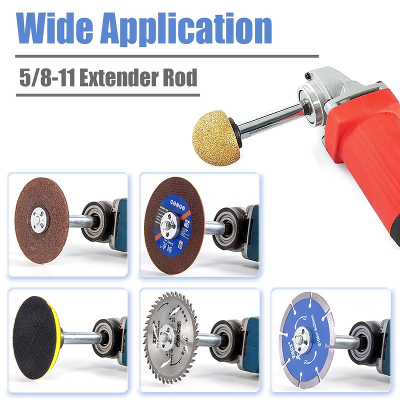 Mesee 3 Pieces 5/8-11 Thread Angle Grinder Extension Connecting Rods