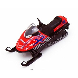 KiNSMART 5.25" Diecast Model Pullback Toy Snowmobile (Orange)