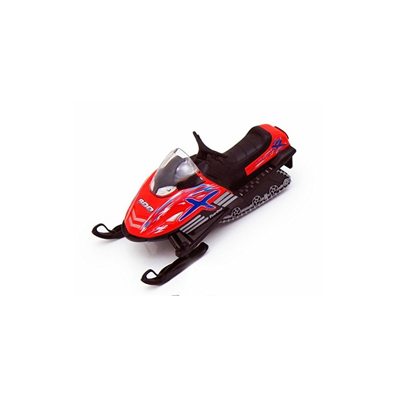 KiNSMART 5.25" Diecast Model Pullback Toy Snowmobile (Orange)