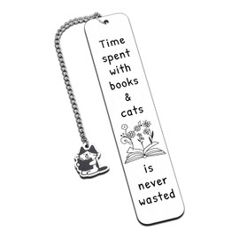 Cat Lover Gifts for Women Christmas Gifts Stocking Stuffers for Women Girls Cat Accessories for Reading Women Bookmarks Gifts for Cat Lovers White Elephant Thanksgiving Birthday Gifts for Cat Lover