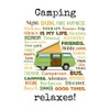 Schatzmix Tin Sign Saying Camping Relaxes White Metal Sign 20