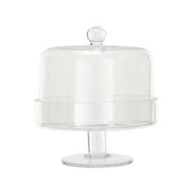 Creative Co-Op, Clear Glass Food Pedestal with Cloche, Medium