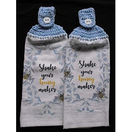 SHAKE YOUR HONEY MAKER - HANGING KITCHEN TOWELS - SET OF 2