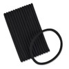 Scunci Black Gel Elastics, No-Slip Grip, Strong Hold-Ponytailers, 14 Pcs