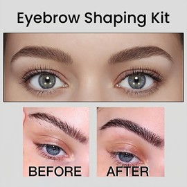 8 Styles Pouple Eyebrow Shaping Kit,Eyebrow Stencils,Eyebrow Shaper Kit,Eyebr-ow Stencil K-it,Reusable Eyebr-ow Stencil with Handle and Strap,Eyebro-w Template Set,Eyebro-w Stencils Shapers Reusable