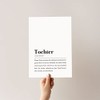 Tochter Poster DIN A4: Tochter Definition