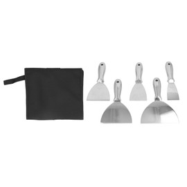 5PCS Putty Scrapers Stainless Steel Scraper Set Plaster Grout Putty Removal Cleaning Tool 2in 3in 4in 5in 6in Size