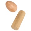 2PCS Wood Egg Shaker Natural Safe Musical Hand Percussion Instrument