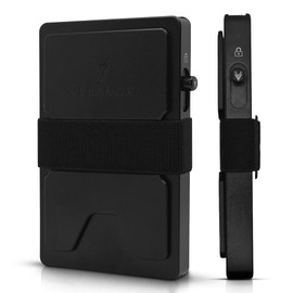 VELANORI Mens Black Aluminum Slim Wallet – RFID Blocking Minimalist Card Holder, Space-Grade 6061-T6 Aluminum Pop-Up Wallet with Cash Band, Premium & Durable Design.