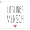 20 Servietten Lieblingsmensch mit Herz als Tischdeko mit Spruch 33x33cm