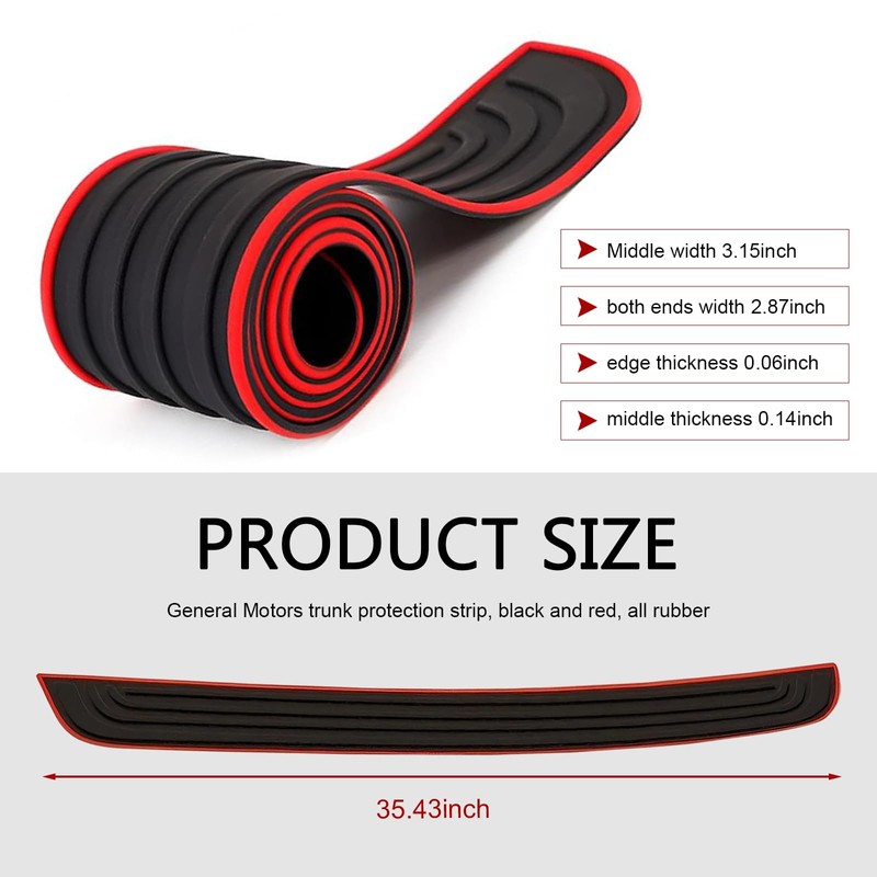 winterrock Car Rear Bumper Protector, 35" x 3.15" Rear Bumper