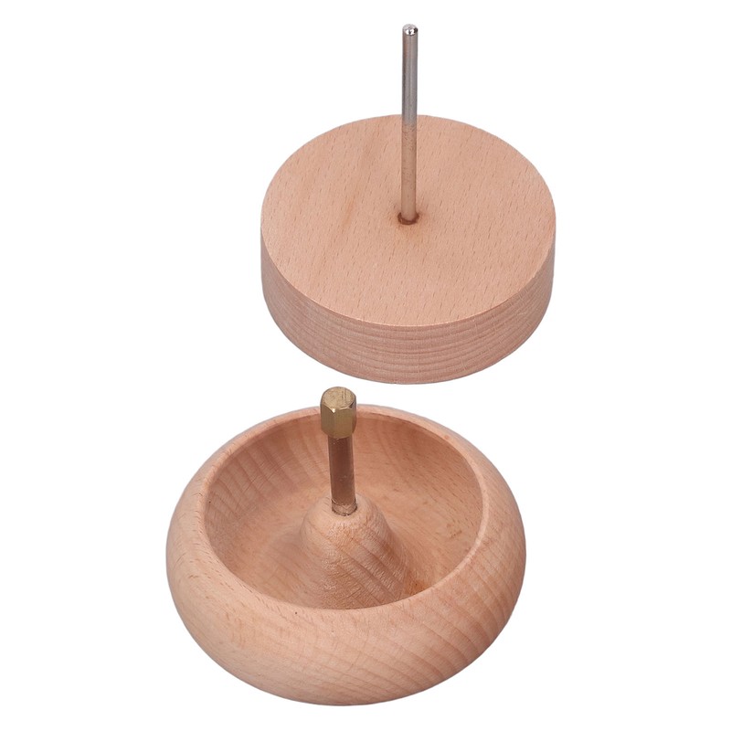 Bead Spinner DIY Beading Turning Bowl 10cm Wooden Manual Beading