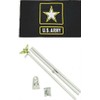 Moon Knives 2x3 U.S. Army Star Flag White Pole Kit Set - Party Decorations Supplies For Parades - Prime Outside, Garden, Men Cave Decor Flag