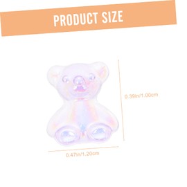 Baluue DIY Nail Art Decor 80pcs Resin Bear Ornaments Unique Nail Adornment for Women Girls Random Style