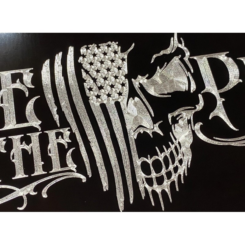 Diamond Etched Products WE THE PEOPLE US Flag Skull Patriotic