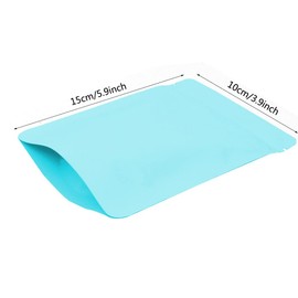 100 Pieces Mylar Bags - 4x6 Inches Mylar Food Storage Bags Resealable Foil Pouch Bags Stand Up Ziplock Bag with Clear Window Bulk Food Storage Bag(Blue)
