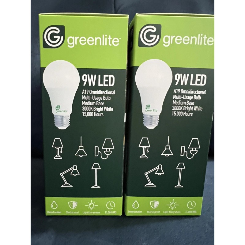 Greenlite NEW Greenlite LED 60W A19 Med Base Household Bulbs