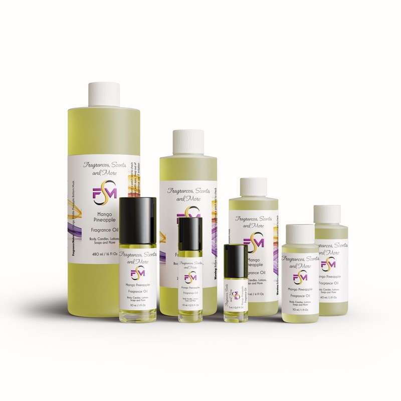 Mango Pineapple Fragrance Oil - 3 Bottles 0.17 Fl Oz