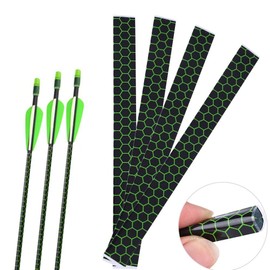 Arrow Sticker,15pcs Heat Shrink Archery Arrow Wraps Sticker Hunting Accessory Green
