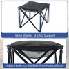 XplrKamp Padded Camping Stool, 18" 500lb Oversized Foot Rest, Black,