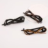 3 Pacs Bow French Hair Clips for Women, Elegant PU