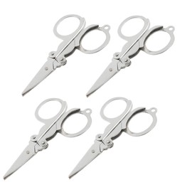 Metal Paper Craft Shred Scissors 4 Pcs Silver Tone