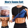 DiULi Men's Sauna Suit, Black zip, XXL